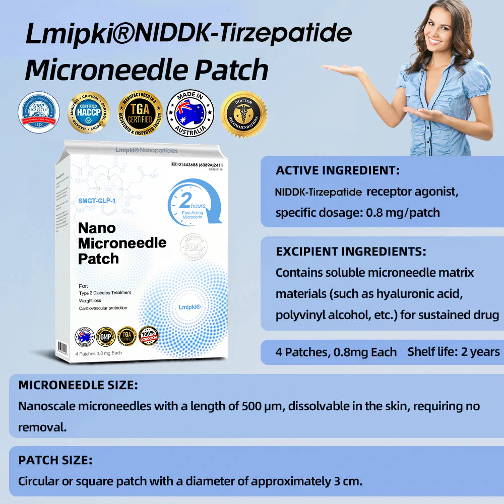 AUS Official Store: Lmipki® NIDDK-Tirzepatide Nano Microneedle Patch (Balance blood sugar, pain-free, with no side effects. Suitable for obesity and diabetes.)🔄