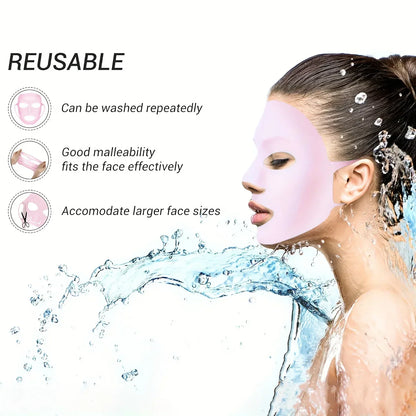 1pcs Silicone Facial Mask Moisturizing Mask Cover Anti-evaporation Beauty Facial Tool Reusable Mask Fixing Cover